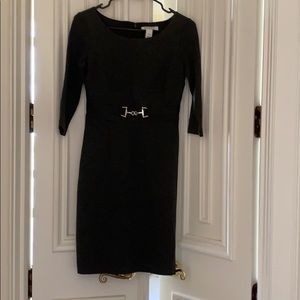 Heather gray dress w/ accent belt attached